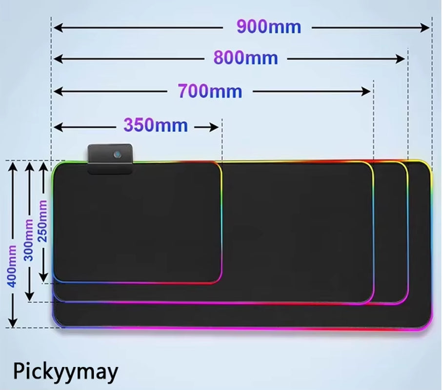 Space Large RGB Mouse Pad Gaming Mousepad LED Mouse Mat Gamer Mousemats Table Pads PC Desk Mat RGB Keyboard Mat XXL 90X40Cm