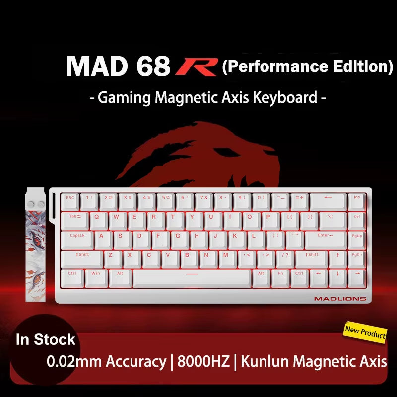 FGG Madlions Mad60 HE Mad68 Pro HE E-Sports Magnetic Switch Mechanical Keyboard RGB Wired Hot Swap 8K Customized Gaming Keyboard