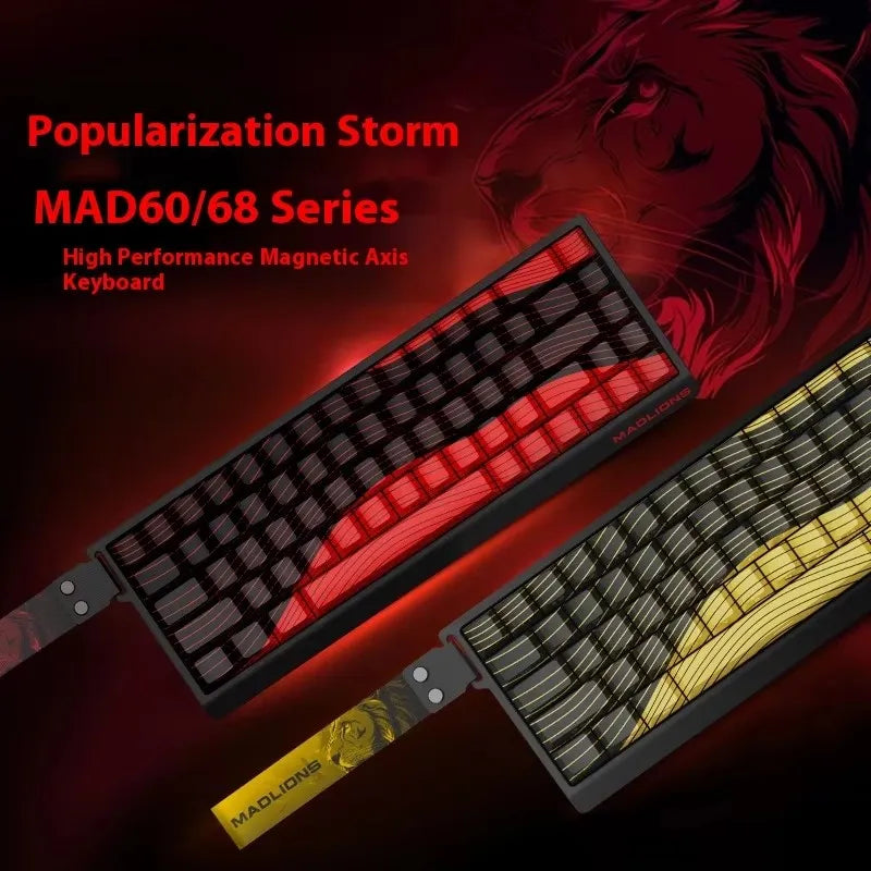 FGG Madlions Mad60 HE Mad68 Pro HE E-Sports Magnetic Switch Mechanical Keyboard RGB Wired Hot Swap 8K Customized Gaming Keyboard