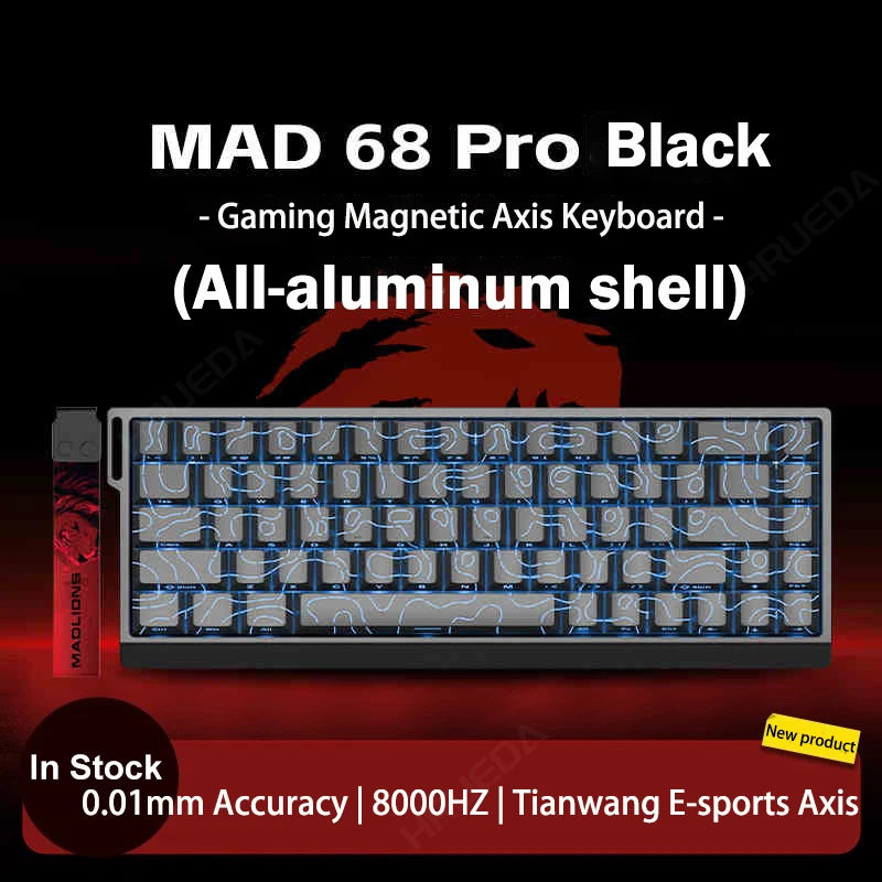 FGG Madlions Mad60 HE Mad68 Pro HE E-Sports Magnetic Switch Mechanical Keyboard RGB Wired Hot Swap 8K Customized Gaming Keyboard