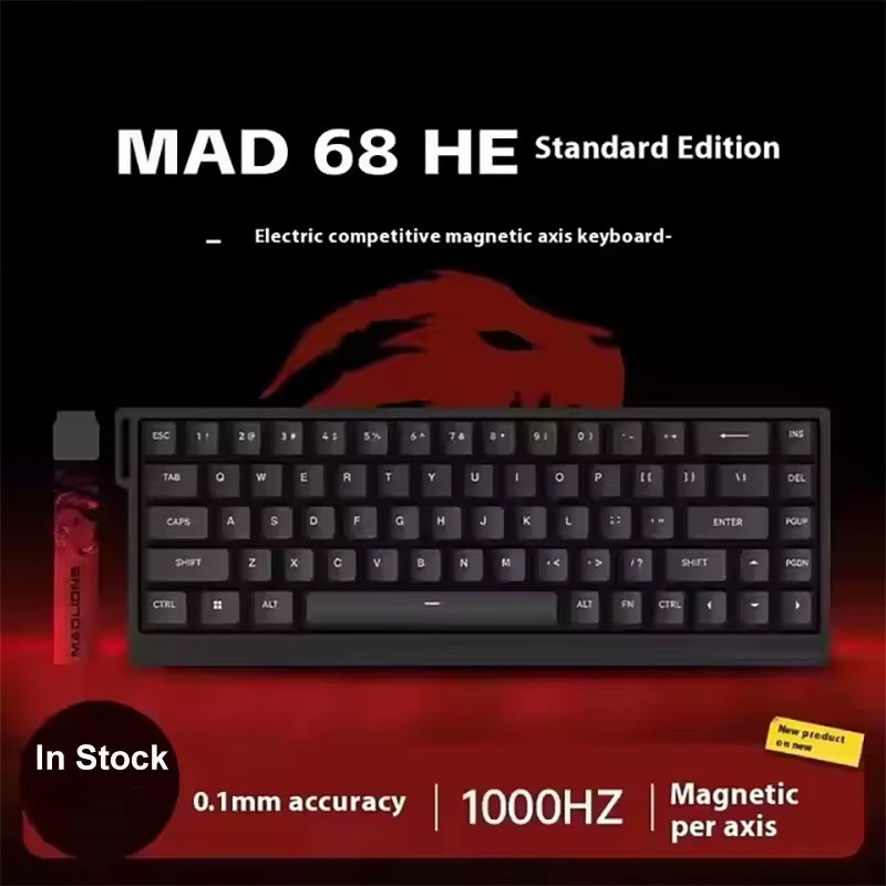 FGG Madlions Mad60 HE Mad68 Pro HE E-Sports Magnetic Switch Mechanical Keyboard RGB Wired Hot Swap 8K Customized Gaming Keyboard