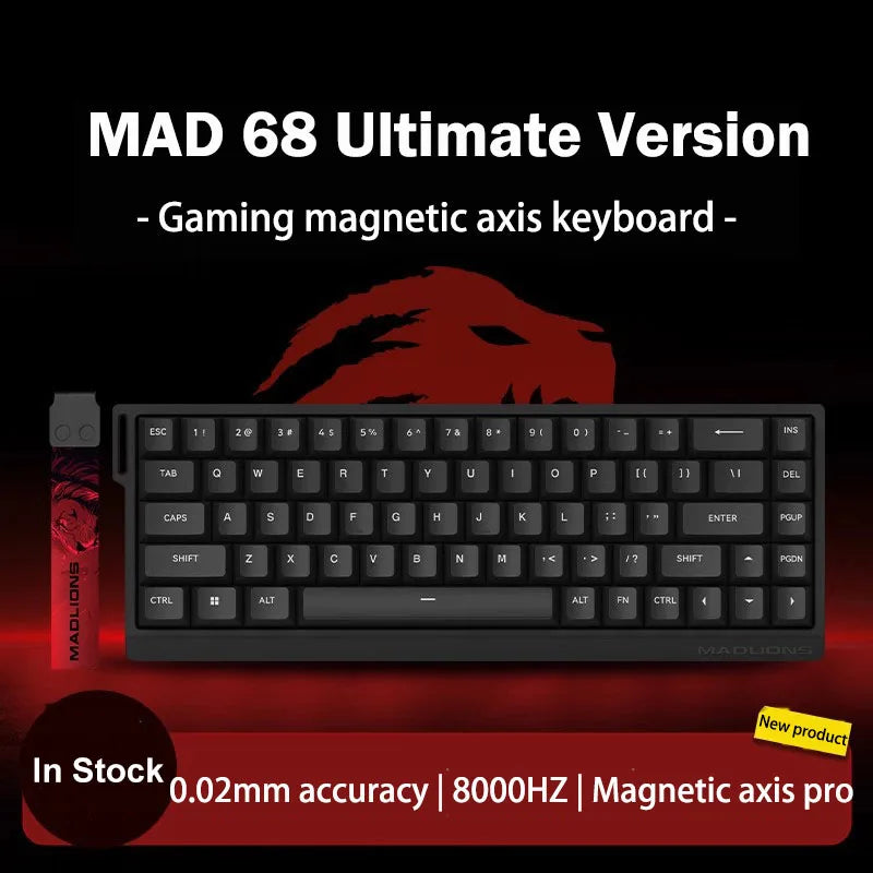 FGG Madlions Mad60 HE Mad68 Pro HE E-Sports Magnetic Switch Mechanical Keyboard RGB Wired Hot Swap 8K Customized Gaming Keyboard