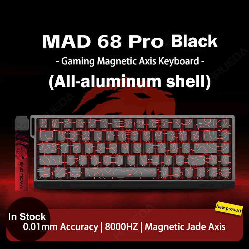FGG Madlions Mad60 HE Mad68 Pro HE E-Sports Magnetic Switch Mechanical Keyboard RGB Wired Hot Swap 8K Customized Gaming Keyboard