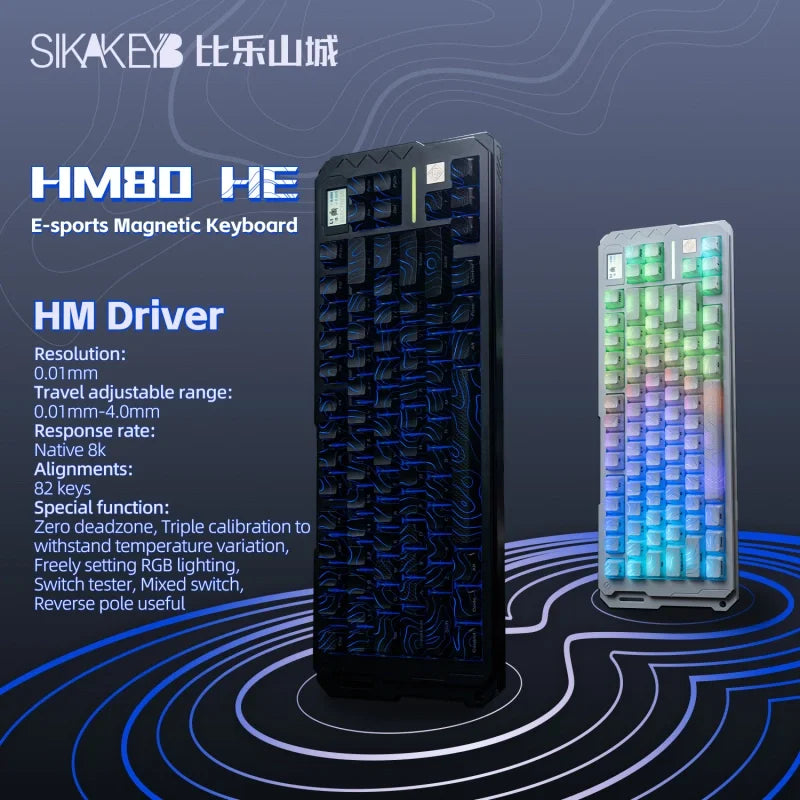 SIKAKEYB Castle HM80 HE 82 Keys New Arrival E-Sports Gaming  Gaming Switch Aluminum Magnetic Keyboard