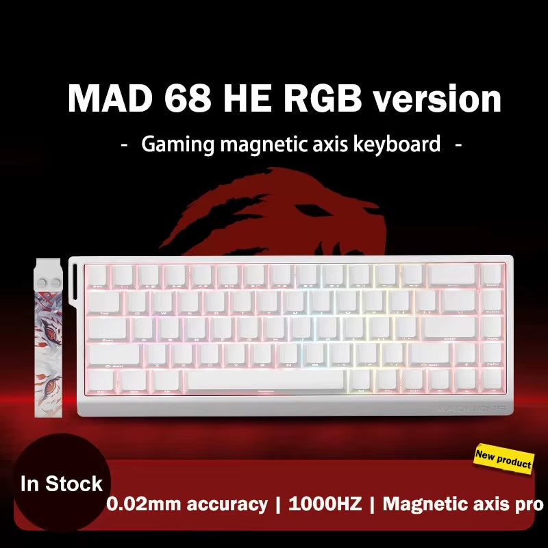 FGG Madlions Mad60 HE Mad68 Pro HE E-Sports Magnetic Switch Mechanical Keyboard RGB Wired Hot Swap 8K Customized Gaming Keyboard