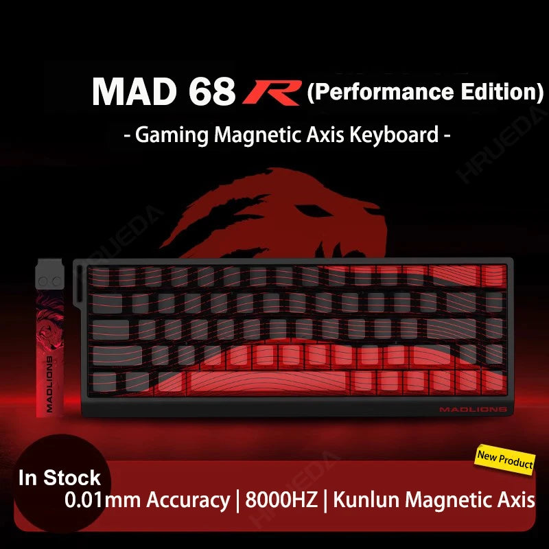 FGG Madlions Mad60 HE Mad68 Pro HE E-Sports Magnetic Switch Mechanical Keyboard RGB Wired Hot Swap 8K Customized Gaming Keyboard